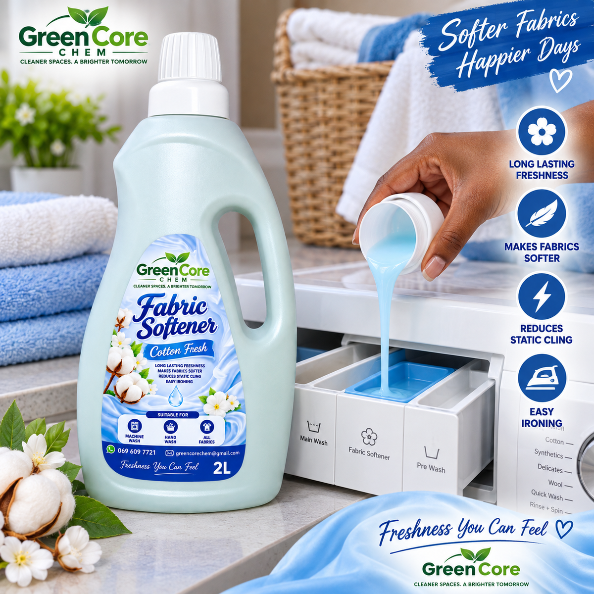 GreenCore Chem Fabric Softener 2L
