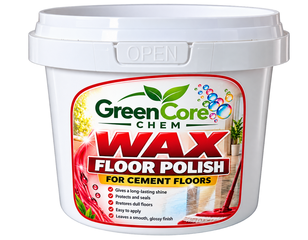 GreenCore Chem Wax Floor Polish for Cement Floors – 500ml | Black Cherry